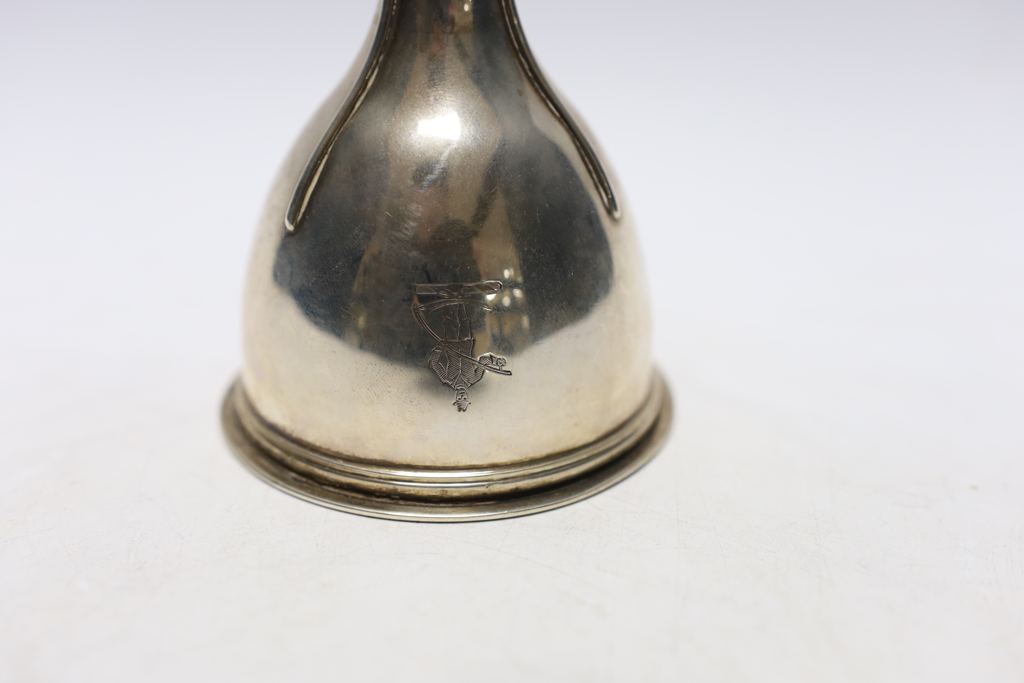 A George III Irish silver wine funnel, maker's mark rubbed, Dublin, 1807, 14.4cm, 4.5oz.